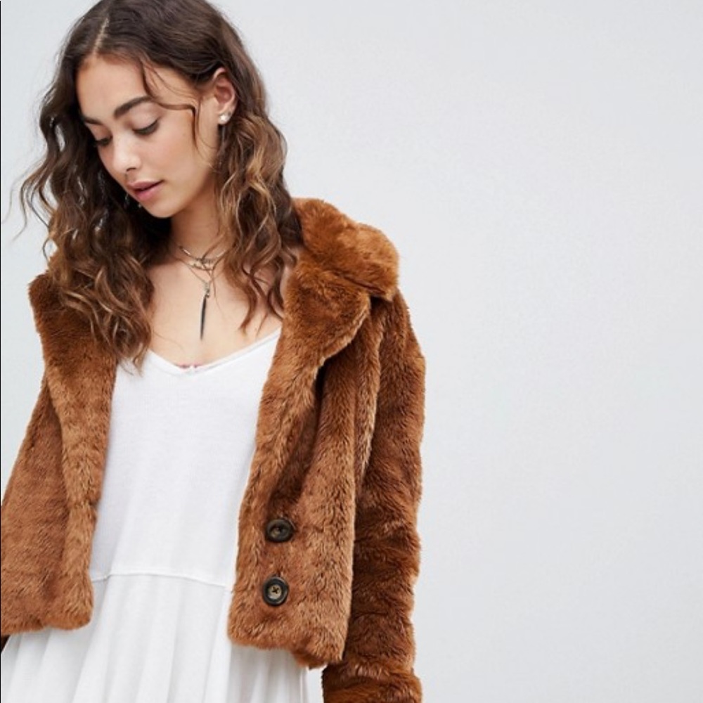 Free People Mena Faux Fur Coat